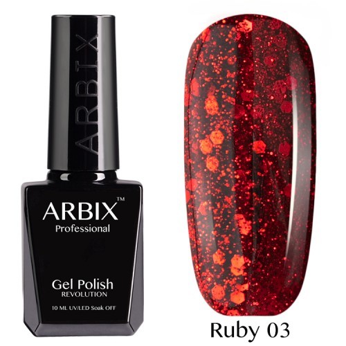 Гель лак  ARBIX  Ruby Испания №003