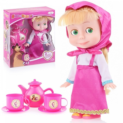 Кукла Маша с набором для чаепития, Карапуз