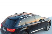 Багажник на Audi Q7 2015-..., Turtle Air 3, аэродинамические дуги (черный цвет)