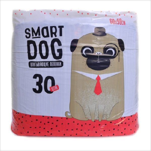 Впитывающие пеленки для собак Smart Dog 60х90, 30 шт