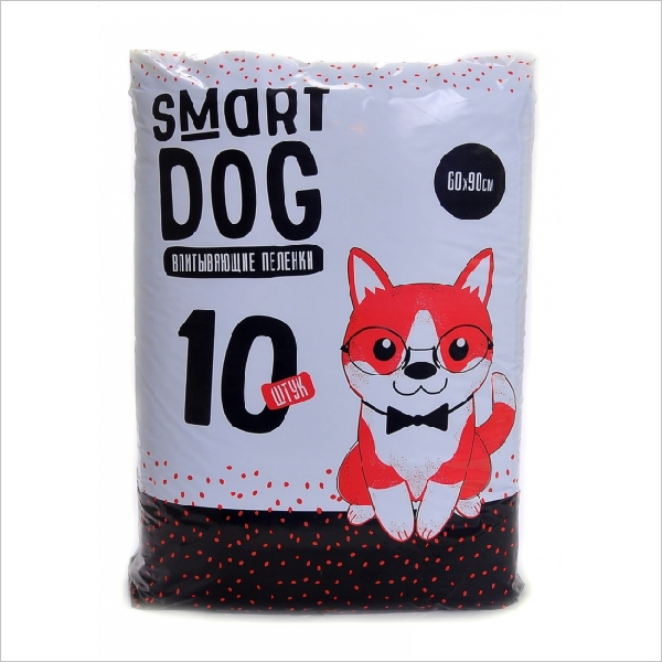 Впитывающие пеленки для собак Smart Dog 60х90, 10 шт