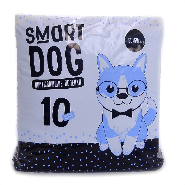 Впитывающие пеленки для собак Smart Dog 60х60, 10 шт