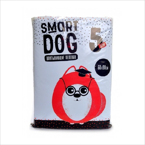 Впитывающие пеленки для собак Smart Dog 60х90, 5 шт