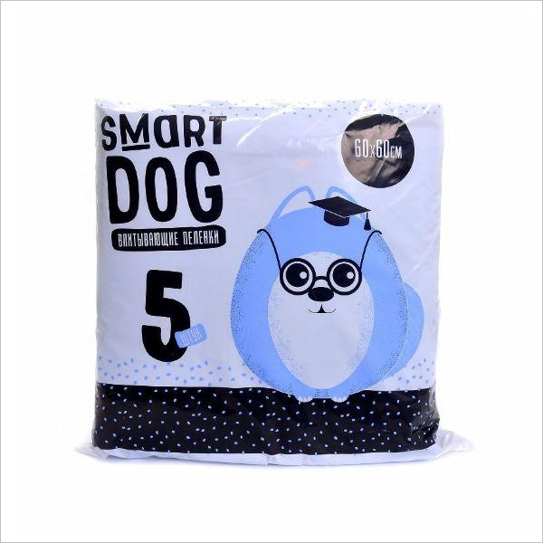 Впитывающие пеленки для собак Smart Dog 60х60, 5 шт