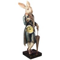 Фигурка с часами "Английская коллекция "Кролик" 11х10х35 см
