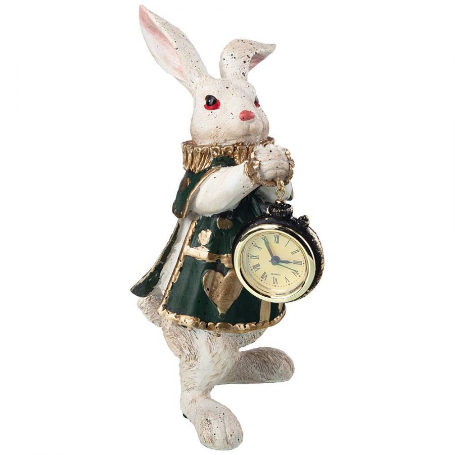 Фигурка с часами "Английская коллекция "Кролик" 13х14х30 см