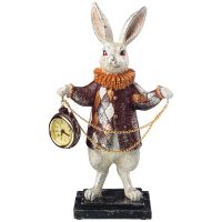 Фигурка с часами "Английская коллекция "Кролик" 18х8.5х30 см