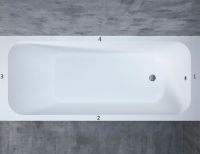 Встраиваемая ванна из искусственного камня Salini Orlando 160х70 схема 7