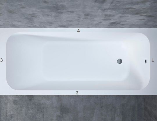 Встраиваемая ванна из искусственного камня Salini Orlando 160х70 ФОТО