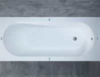 Встраиваемая ванна из искусственного камня Salini Ornella 170х75 схема 6