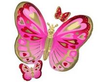 Фигура Бабочки сердца Pink, Gold, Red, Анаграм