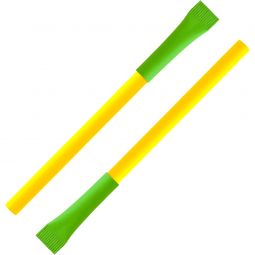 эко ручки желтые с зеленым