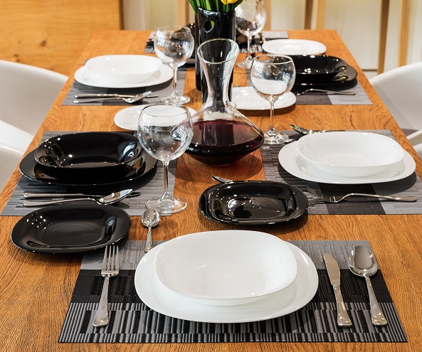 060230 Набор столовой посуды Luminarc Black&White, 18 предметов