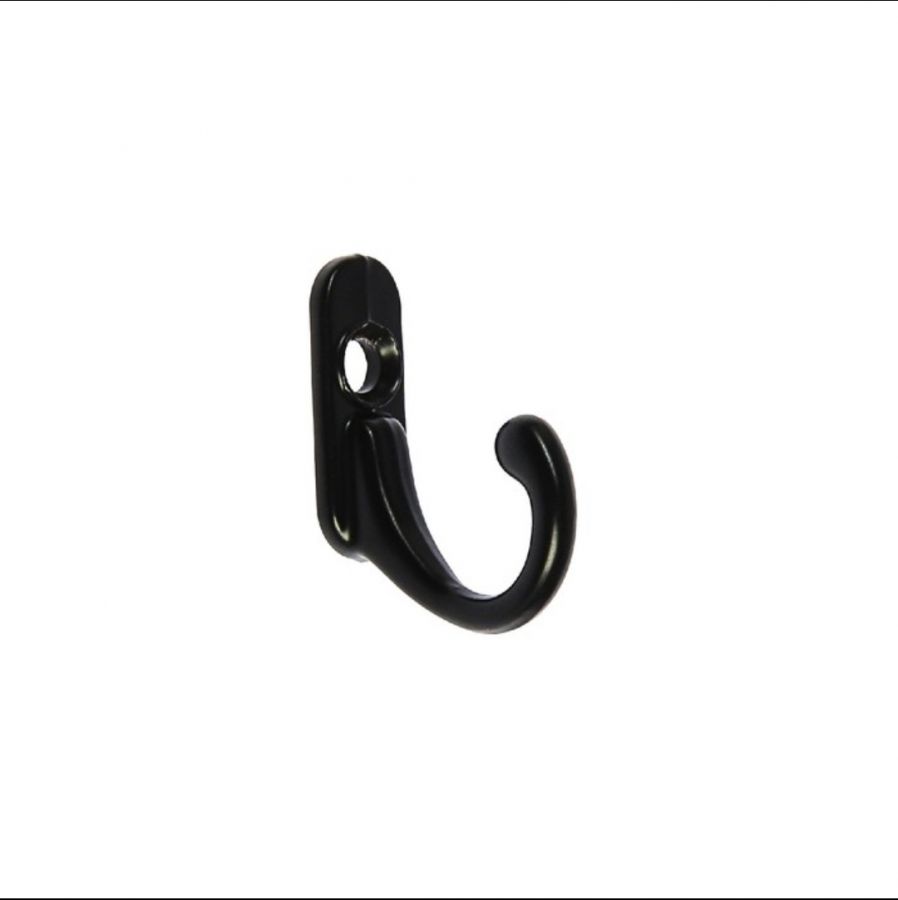Крючок для ключницы одинарный, Черный, 2,8 см