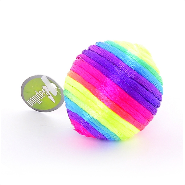 Игрушка для кошек Papillon Радужный мячик с погремушкой 3.5 см