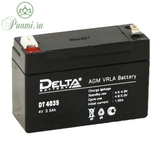 Аккумуляторная батарея Delta 3,5 Ач 4 Вольт DT 4035