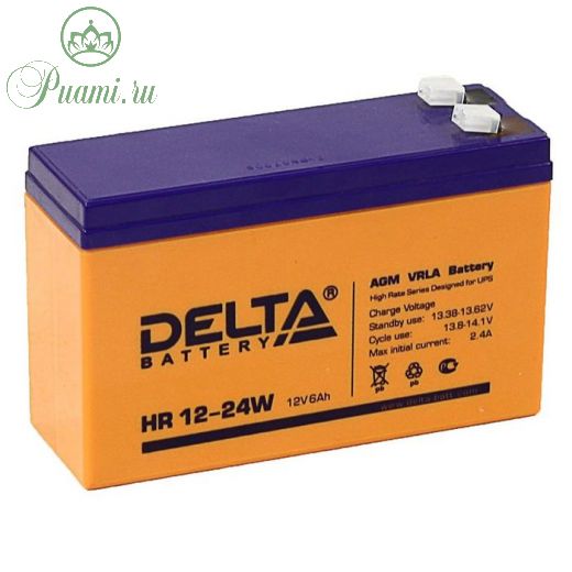 Аккумуляторная батарея Delta 6 Ач 12 Вольт HR 12-24W