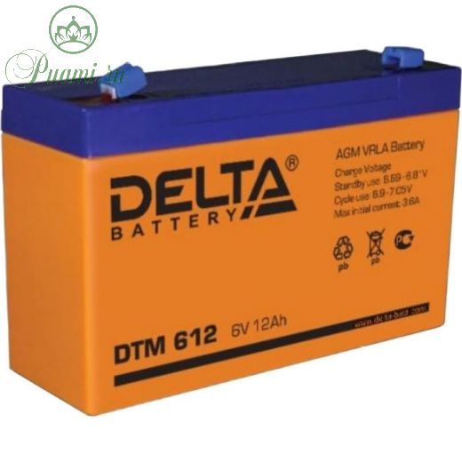 Аккумуляторная батарея Delta DTM612, 6 В, 12 А/ч