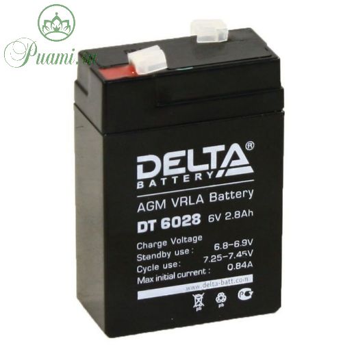 Аккумуляторная батарея Delta 2,8 Ач 6 Вольт DT 6028