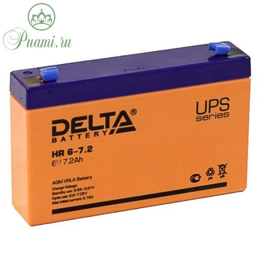 Аккумуляторная батарея Delta 7,2 Ач 6 Вольт HR 6-7,2