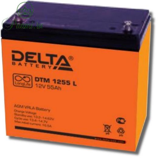 Аккумуляторная батарея Delta DTM1255 L, 12 В, 55 А/ч