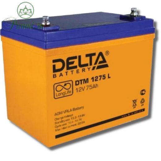 Аккумуляторная батарея Delta DTM1275 L, 12 В, 75 А/ч