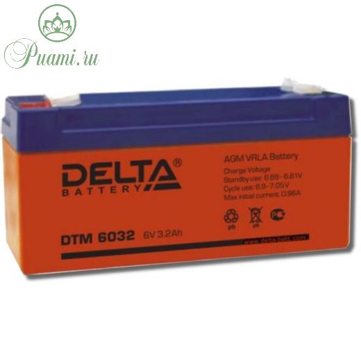 Аккумуляторная батарея Delta DTM6032, 6 В, 3.2 А/ч