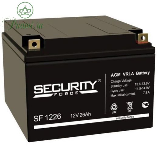 Аккумуляторная батарея Security Force SF 1226, 12 В, 26 А/ч