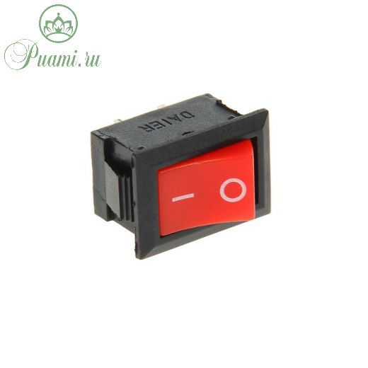 Выключатель клавишный REXANT RWB-201, 250 В, 6А (2с), ON-OFF, Mini, красный