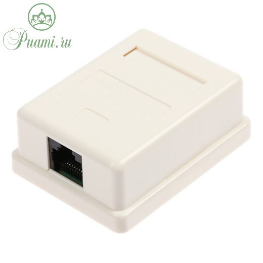 Розетка компьютерная REXANT RJ-45, 1 порт, накладная, cat 5e