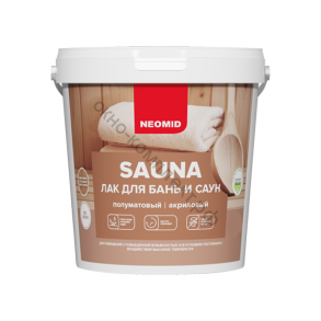 Лак для бань и саун NEOMID Sauna 2.5л антисептический, акриловый полуматовый.