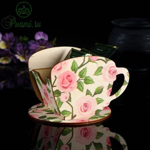 Чайный домик Чашка с цветами" 8х8,5х9см