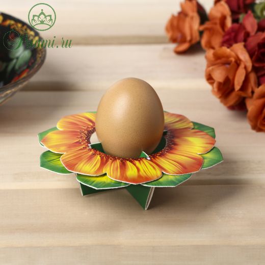 Подставка пасхальная на 1 яйцо «Цветок», 12 х 4.5 см