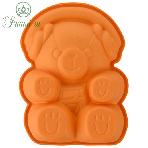 Форма для приготовления пирожного Teddy bear 12.5?16 см, силиконовая
