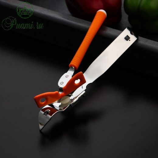 Нож консервный Доляна «оригинал», 16 см, цвет оранжевый