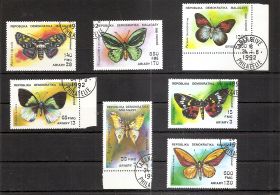 Тропические бабочки джунглей  Мадагаскар 1992 Набор почтовых марок