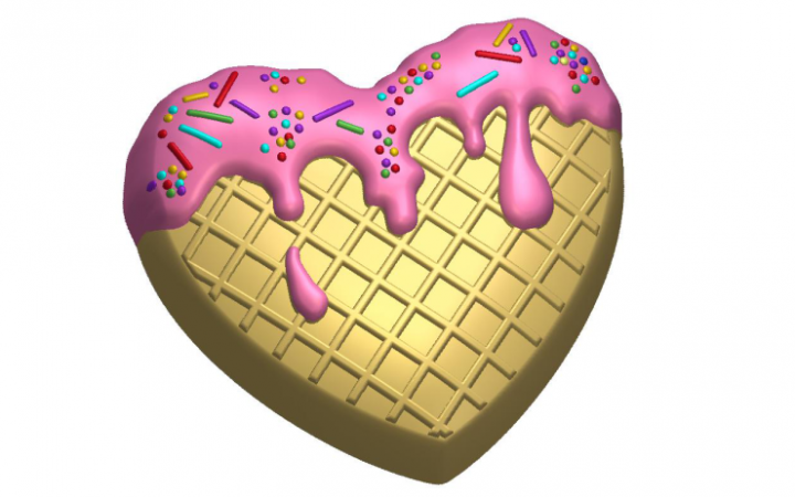 Форма пластиковая для мыла и шоколада 609 - Вкусное сердце
