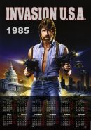 Chuck Norris (Чак Норрис). Постер (плакат) + календарь 1985 год. Размер 30х40 см