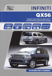 Infiniti QX56 Модели JA60 выпуска 2004-2010 гг с бензиновым двигателем VK56DE Руководство по эксплуатации устройство техническое обслуживание ремонт