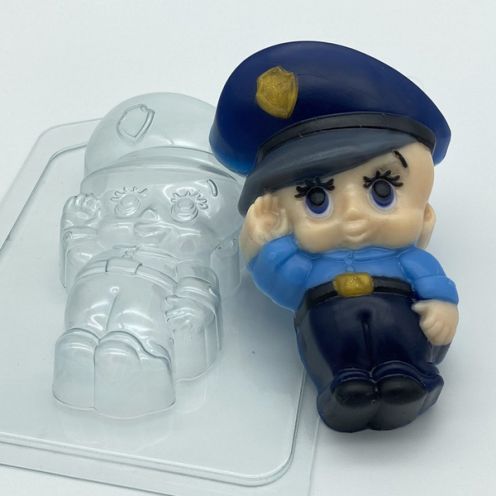 Пластиковая форма для мыла и шоколада Малыш Полицейский