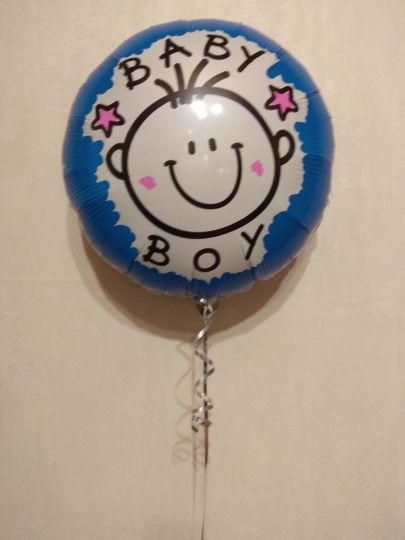 Круг на выписку мальчика Улыбка малыша шар фольгированный с гелием