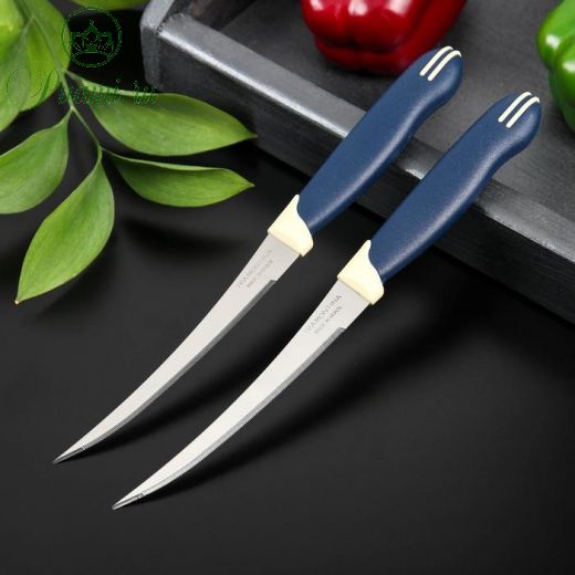 Нож кухонный Tramontina Multicolor, для помидоров, лезвие 12,7 см, цена за 2 шт