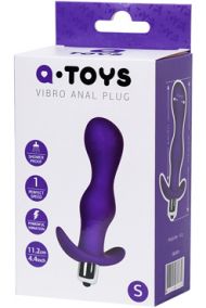 Анальная вибропробка Toyfa A-Toys Vibro Anal Plug S фиолетовая, 8*2,7 см