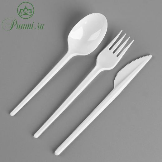 Набор одноразовой посуды «Вилка, ложка, нож»