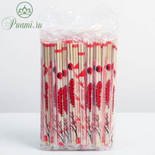 Палочки для суши, с зубочисткой, бамбук, 20 см