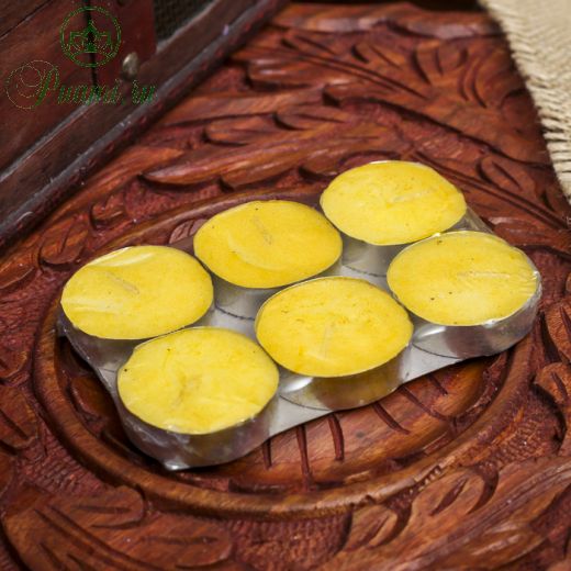 Набор свечи в гильзе "Платинум" 6 шт манго 10х6х1 см