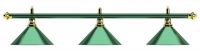 Лампа на три плафона Allgreen D35 (зелёная штанга, зелёный плафон D35см), артикул 75.000.03.0