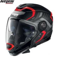 Шлем Nolan N70.2 Gt Spinnaker, Красно-черный матовый