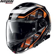 Шлем Nolan N100.5 Plus Starboard, Черно-оранжевый