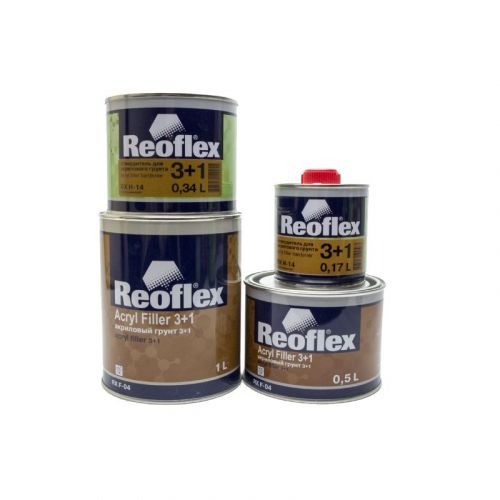 Грунт Reoflex 3+1 1+0,34л. серый комплект с отвердителем